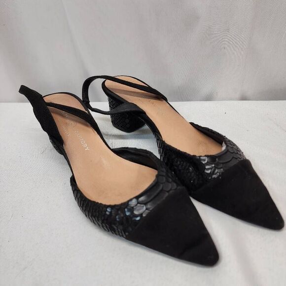 Chinese Laundry Cabella Womens Suede Pointed-Toe Kitten Heels Size 10 Black - Picture 1 of 8